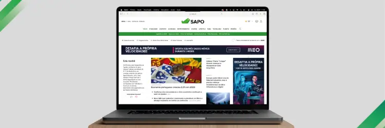 3.5 million users per month make SAPO the most visited Portuguese website