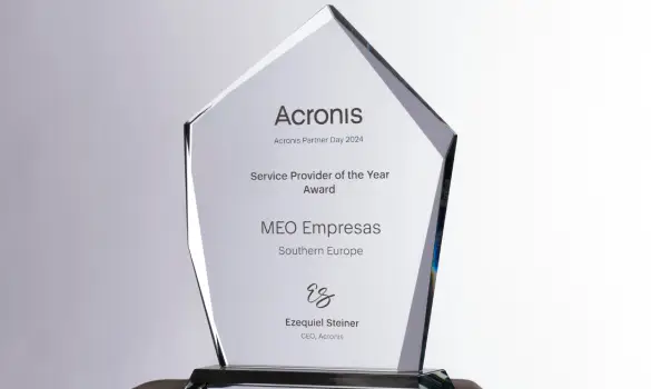 MEO Empresas distinguida com o prémio Acronis Service Provider of the Year